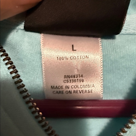 Champion {Girls Large} Aqua Blue Quarter- Zip Hoodie - Picture 3 of 10